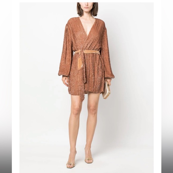 Gabrielle sequin long-sleeve minidress - Picture 4 of 6